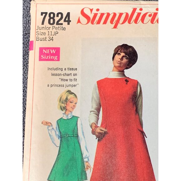 Simplicity Misses Dress Sewing Pattern sz 11JP 7824 - Picture 2 of 4